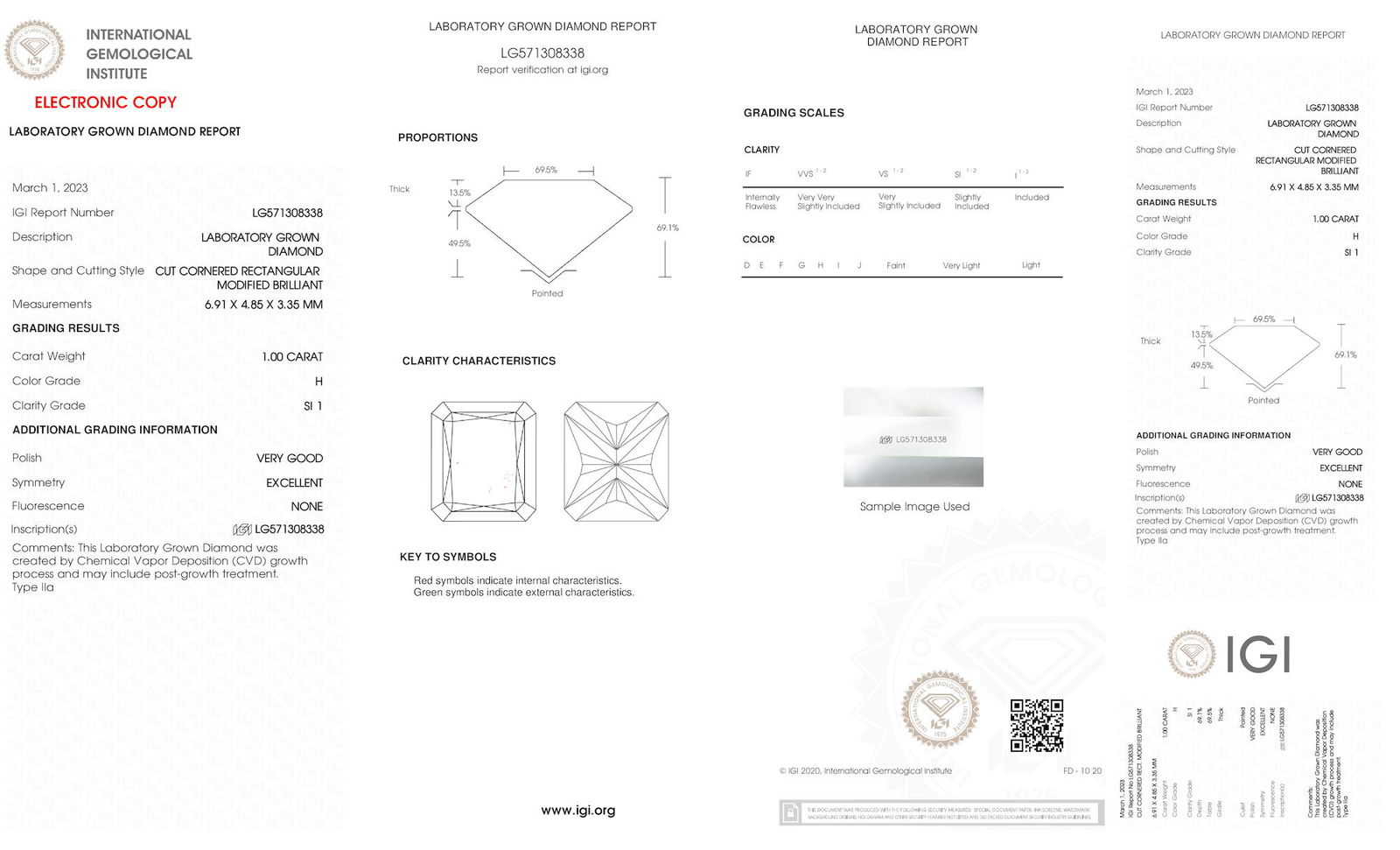 Certificate of diamond 1 Carat Round Diamond
